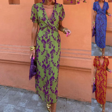 Casual Fit Floral Print Summer Dress Women’s