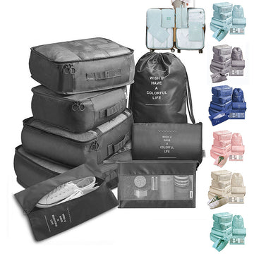 8-in-1 Travel Luggage Organizer for Clothes, Shoes & Accessories