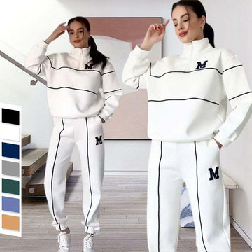 Casual Women’s Sweatsuit Set – Hoodless Pullover & Comfy Lounge Pants