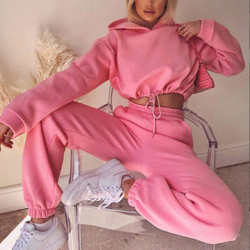Sweatsuits for Women – Fitness Jogging Set with Long Sleeve Hoodie