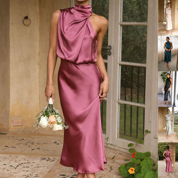 Halter Neck Style Women’s Sleeveless Summer Dress