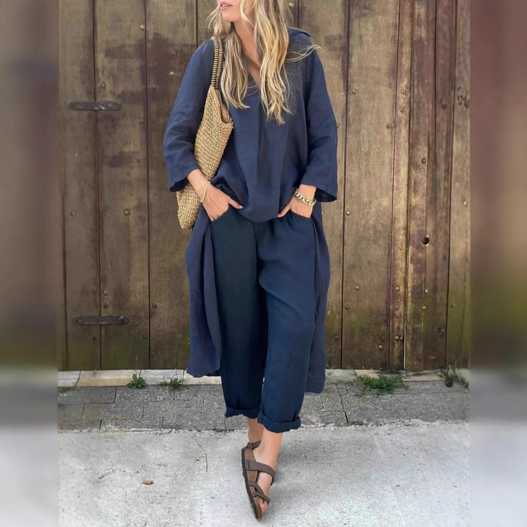 Casual Comfy Bottoms Pocket Lounge 2 Piece Set