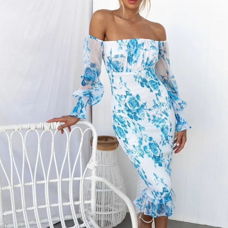 Strapless Printed Off-Shoulder Dress – Women's Summer Style