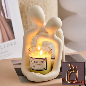 Heartfelt Couple Figurine – Elegant Resin Sculpture Gift