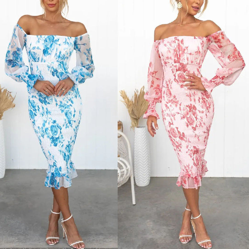 Strapless Printed Off-Shoulder Dress – Women's Summer Style