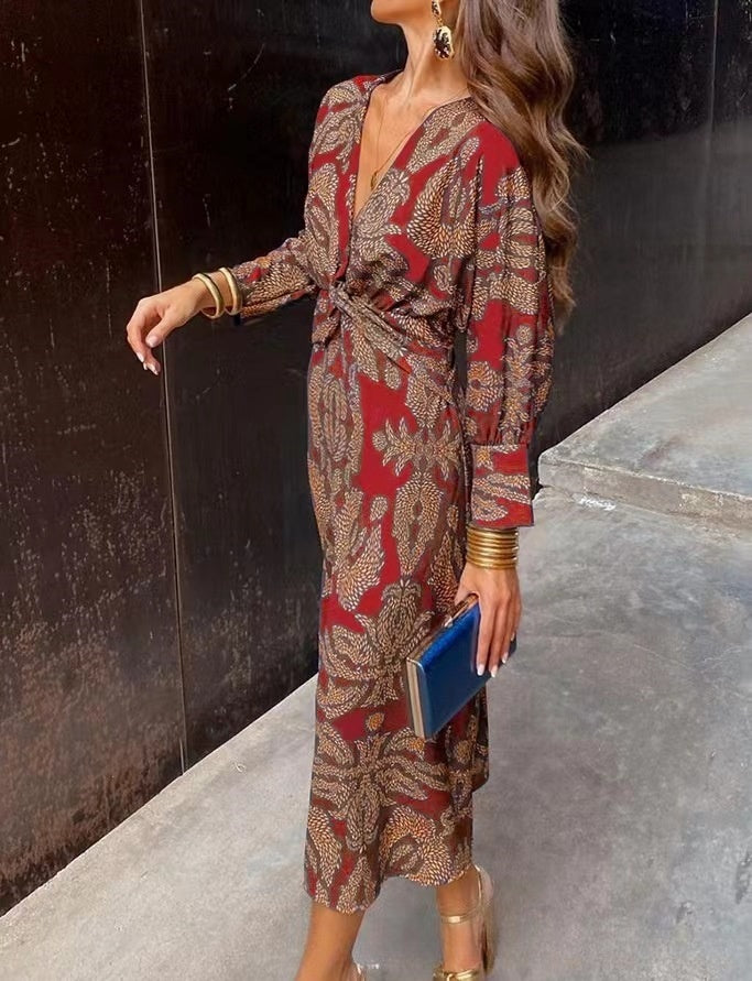 Boho Style Print Summer Nine-Quarter Sleeve Style