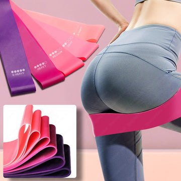 Elastic Booty Resistance Bands & Fitness Loops for Home & Gym Workouts