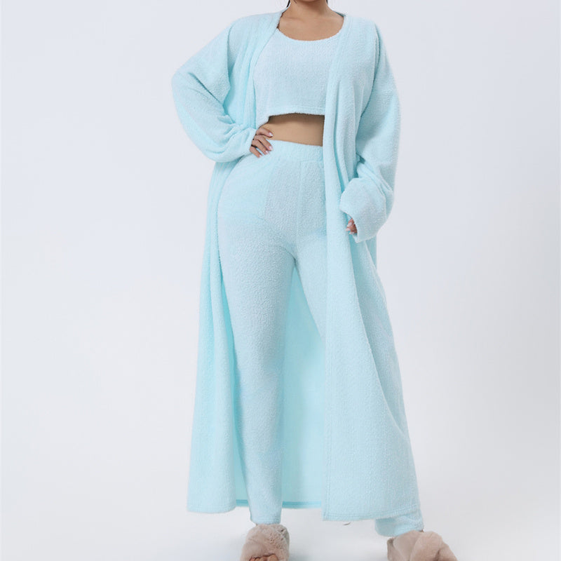 Comfy Cozy Girl Set – Fluffy 3PC Winter Loungewear for Women
