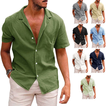 Casual Men’s Short Sleeve Shirt – Summer Beachwear Top