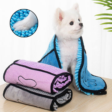 Microfiber Pet Towel – Fast Drying Dog & Cat Bathrobe