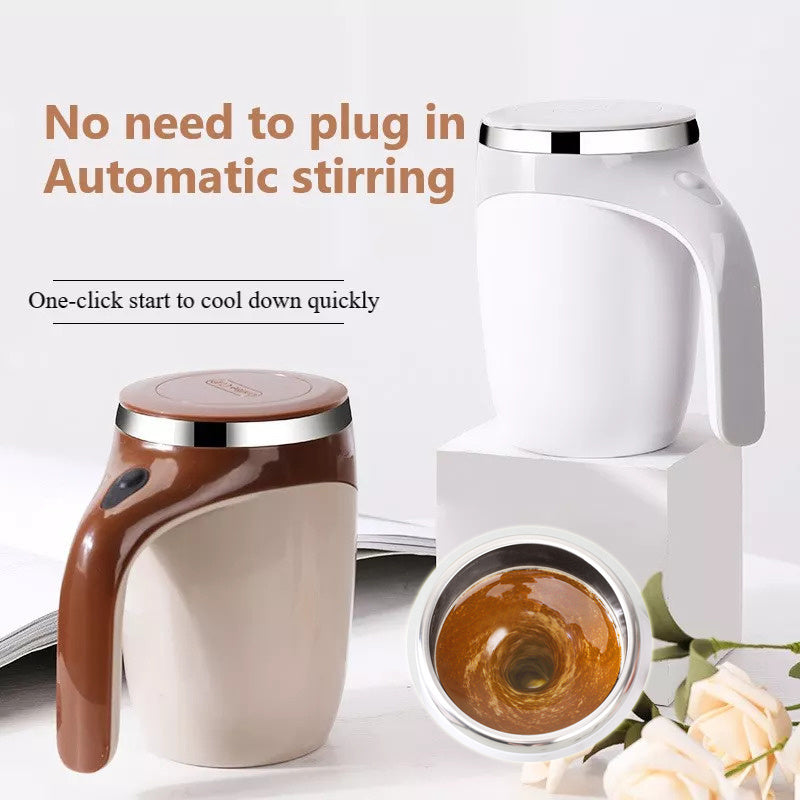 Electric Self-Stirring Coffee Cup – Rechargeable Magnetic Mixer